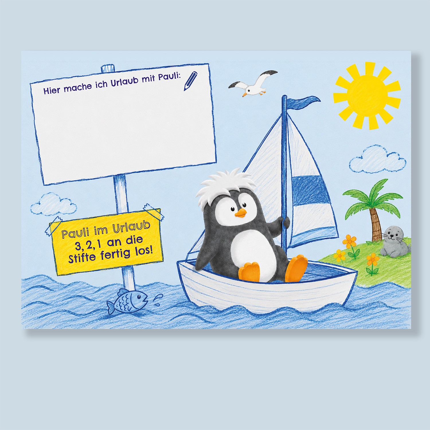 paediprotect-pauli-postkarte-pinguin-motiv-sammelkarte image 1