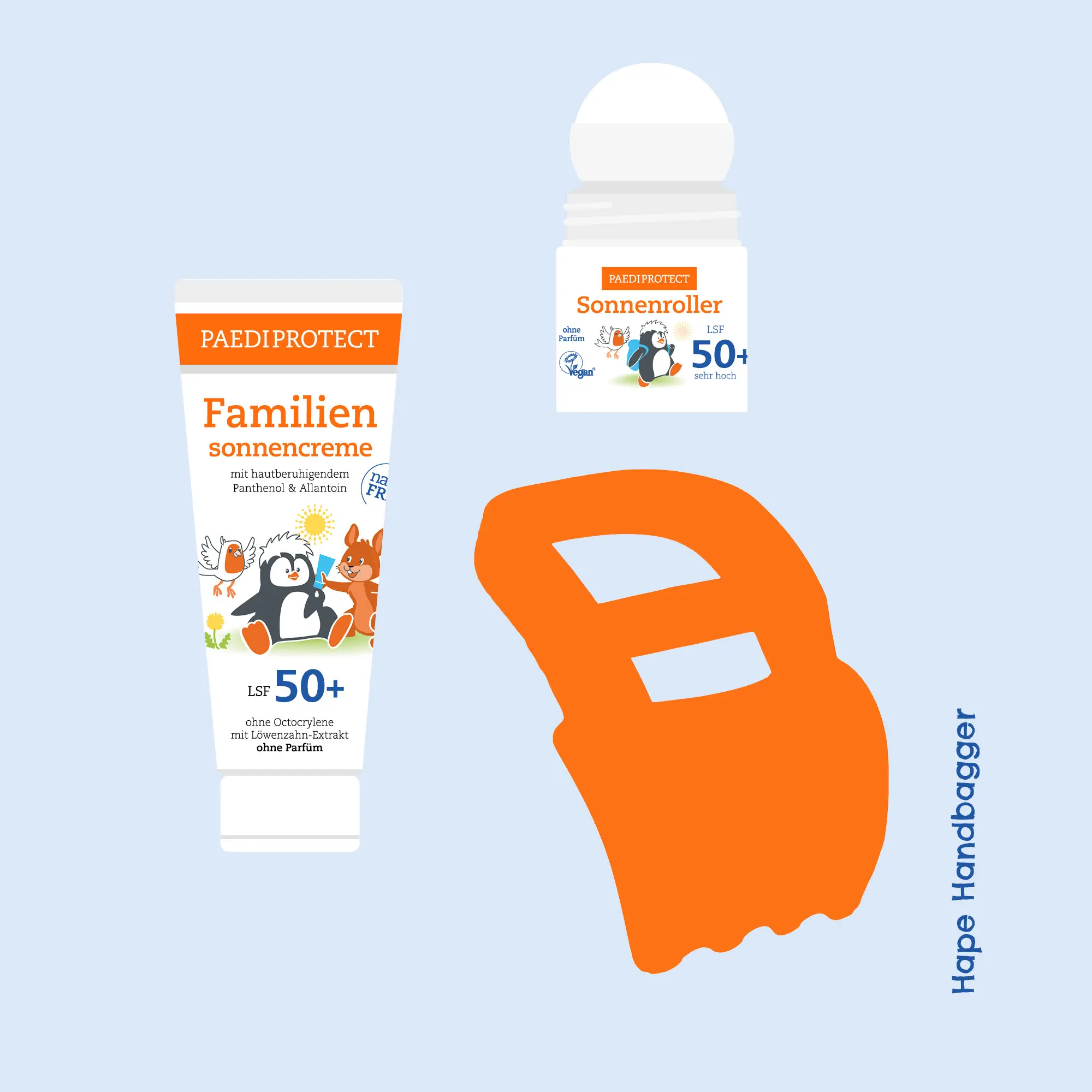 paediprotect-sonne-sand-spa-set-lsf-50-familien-schutz-mit-hape-handbagger image 7