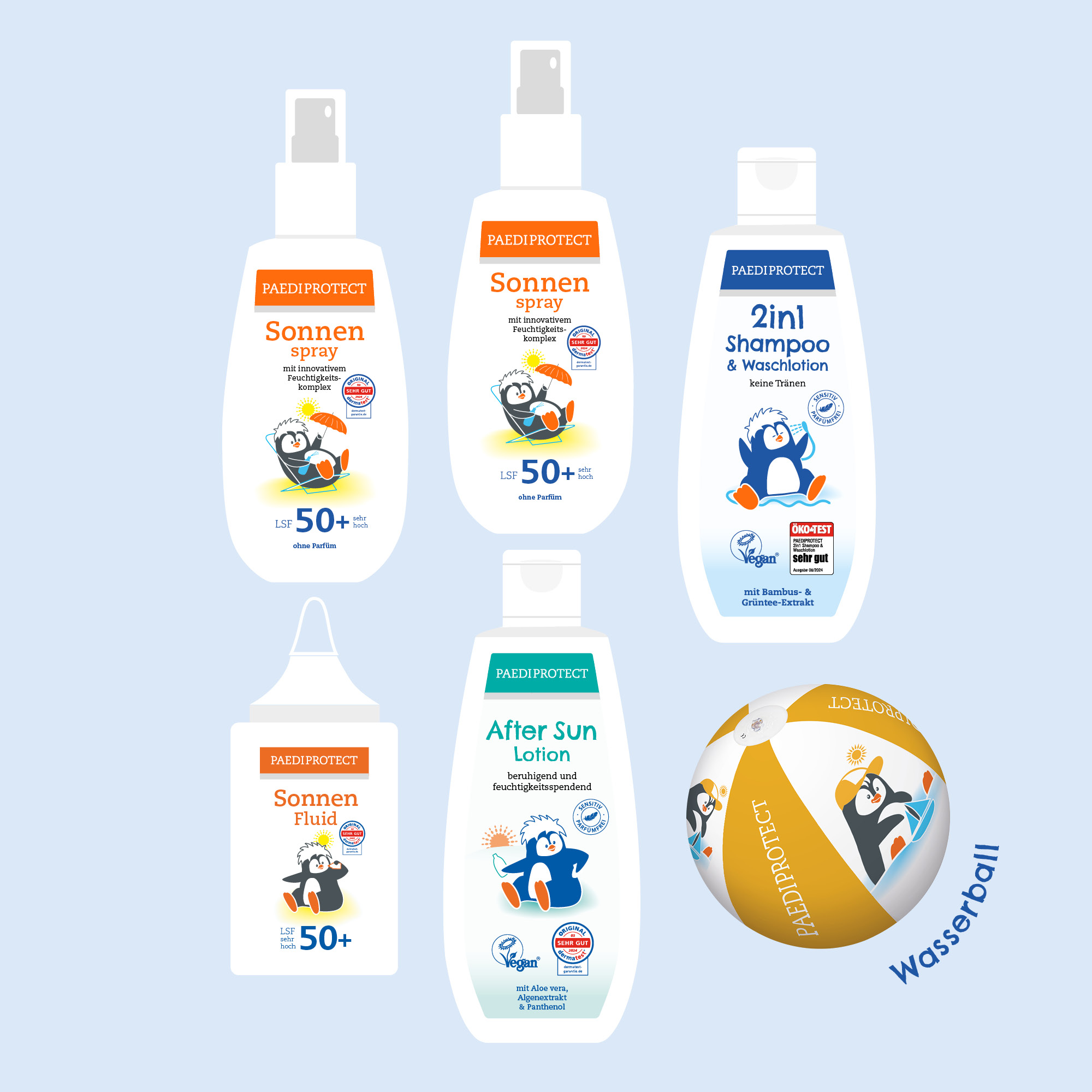 paediprotect-sonnenschutz-set-babys-kinder-sommer-set-mit-spray-fluid image 2