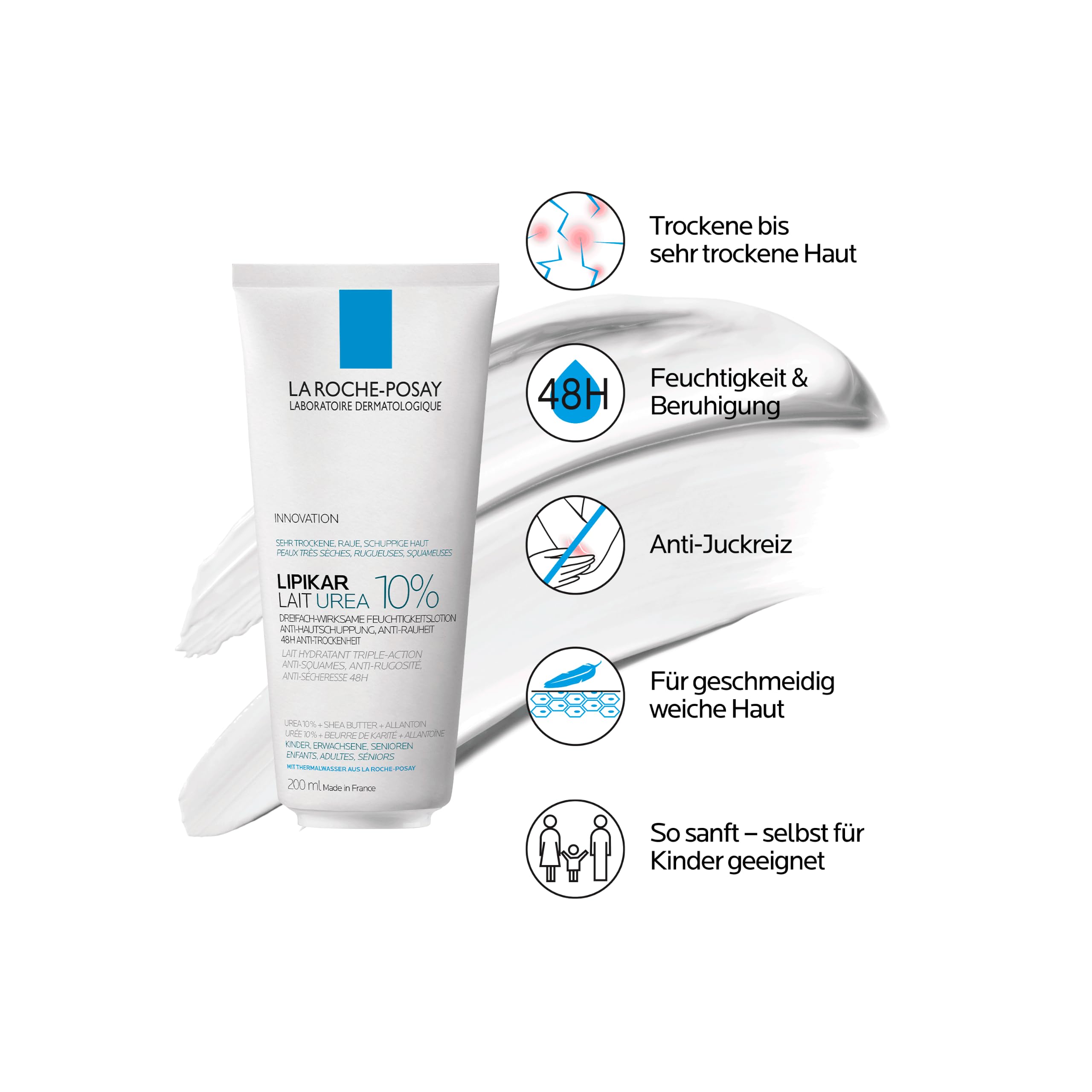 la-roche-posay-lipikar-lait-urea-10-k-rperlotion-200-ml image 2