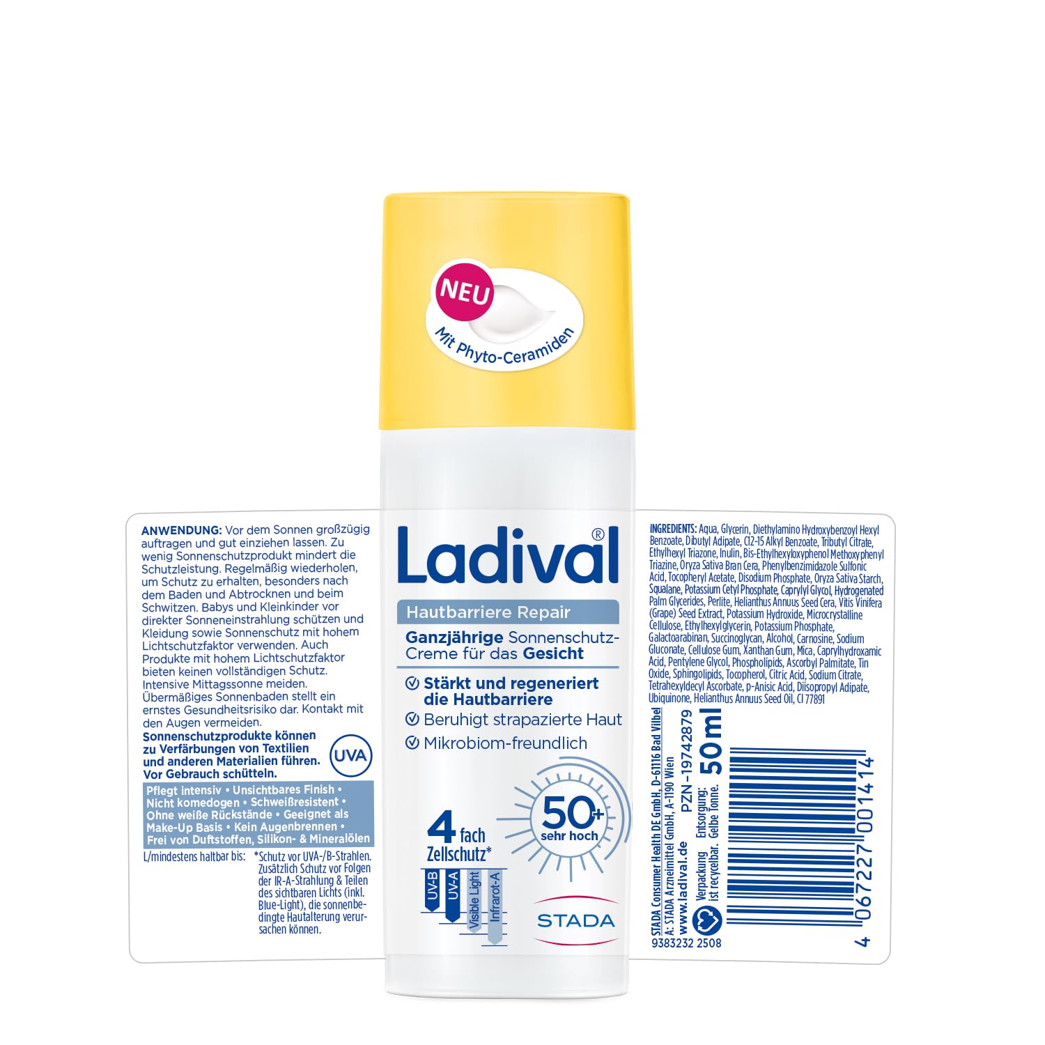 ladival-hautbarriere-repair-sonnencreme-gesicht-lsf-50-50-ml image 2