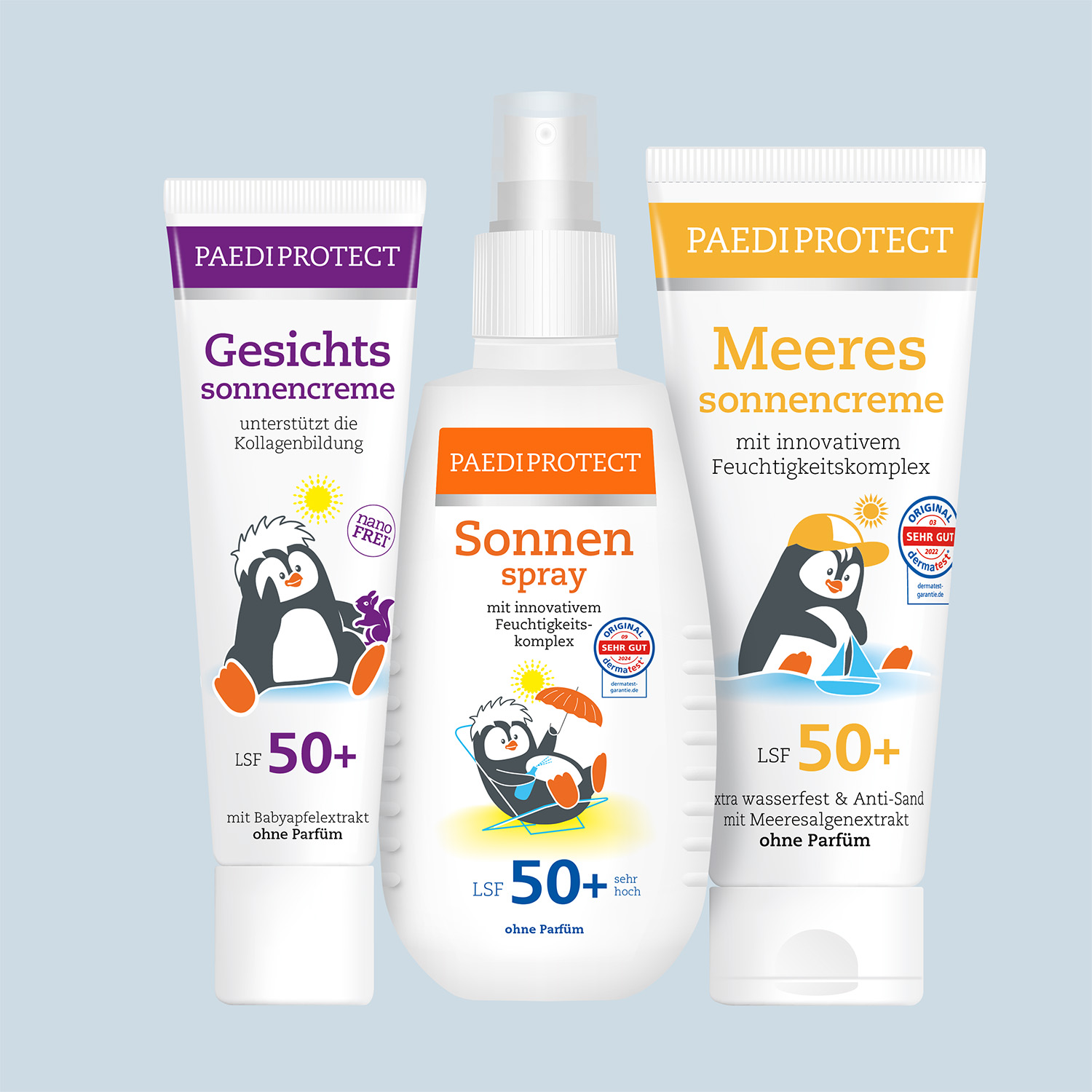 paediprotect-bundle-sonnenschutz-f-r-den-sommer-gesicht-k-rper-lsf-50-3er-set image 1