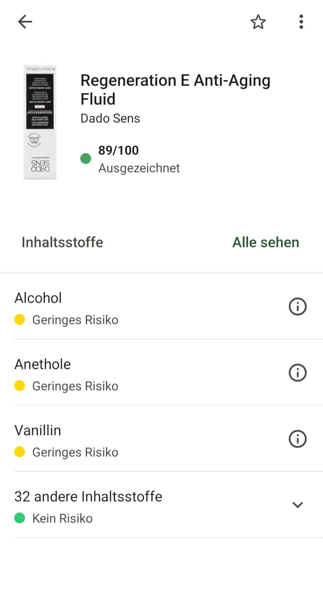 Fältchen reduziert