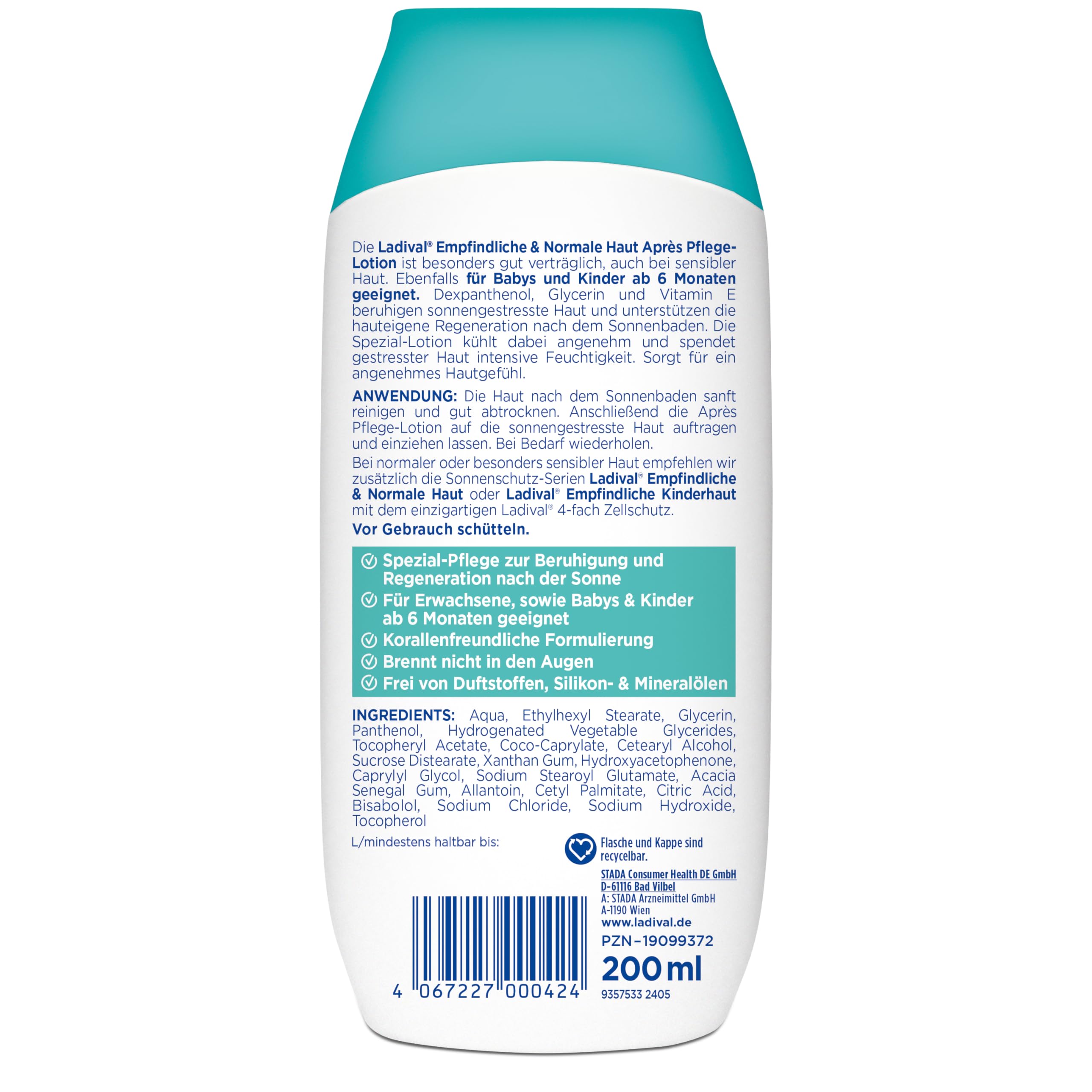 ladival-apr-s-pflege-lotion-after-sun-f-r-empfindliche-normale-haut-200-ml image 2