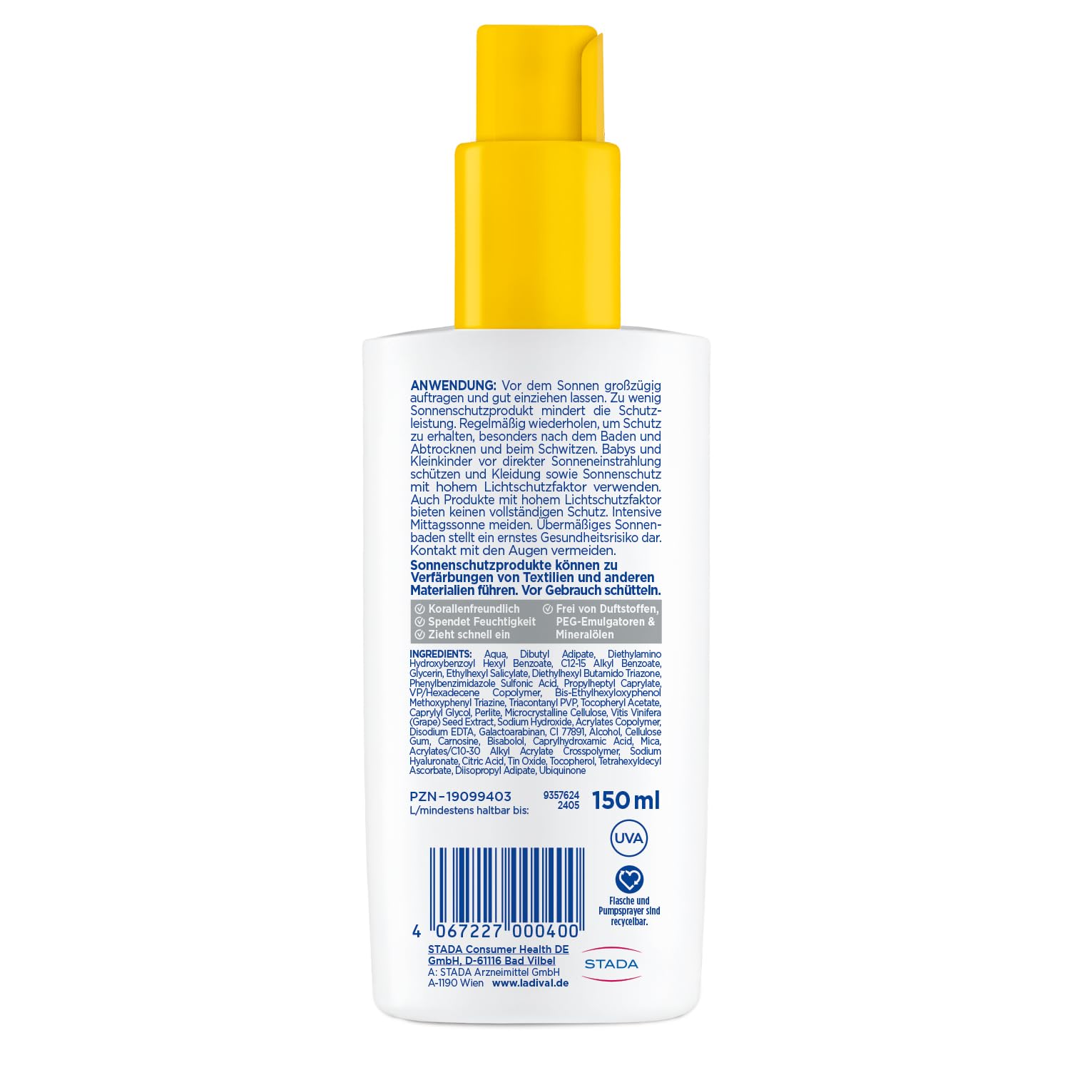 ladival-trockene-haut-sonnencreme-spray-lsf-50-mit-hyalurons-ure-150ml image 2