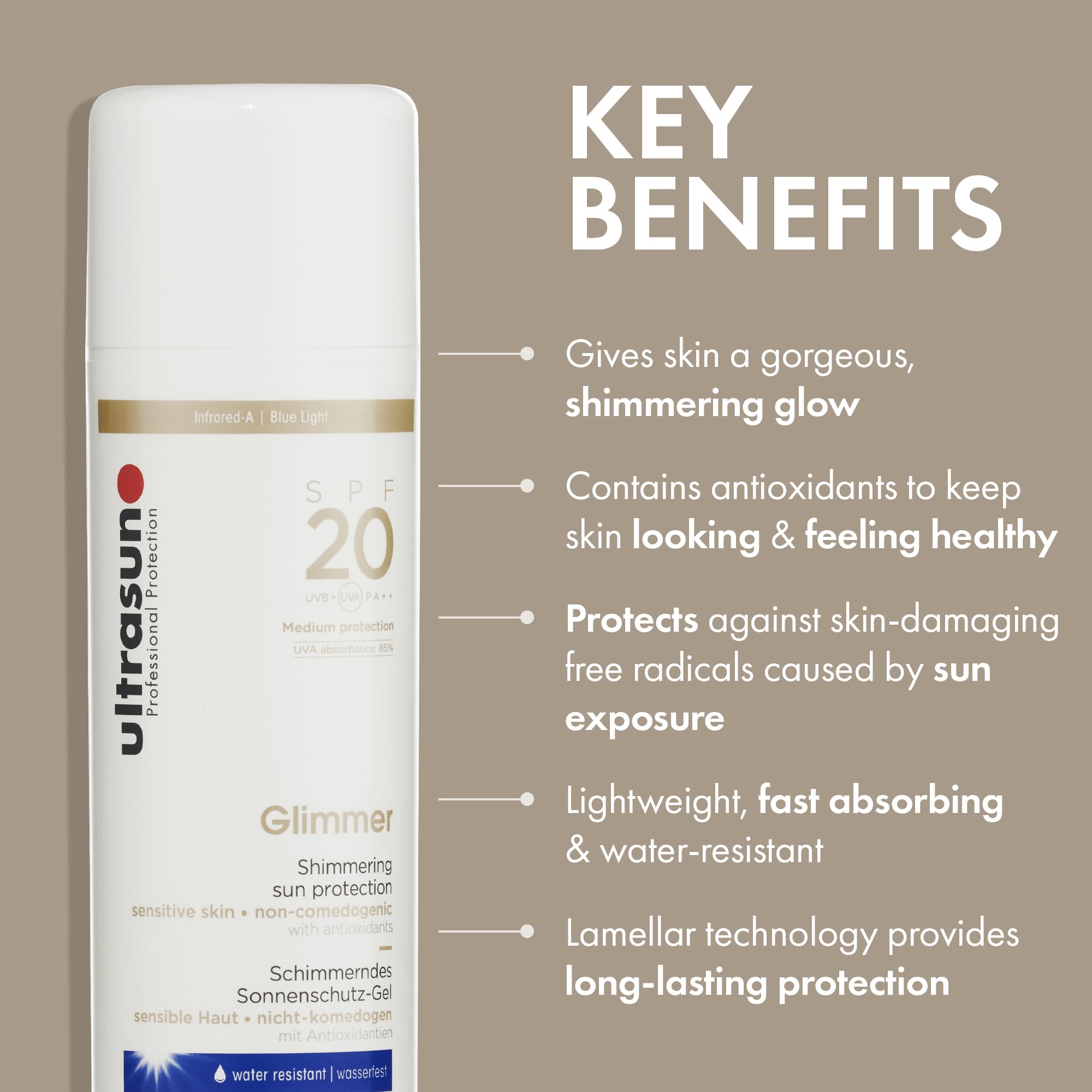 ultrasun-glimmer-sonnenschutz-bodygel-mit-schimmer-lsf-20-150-ml image 3