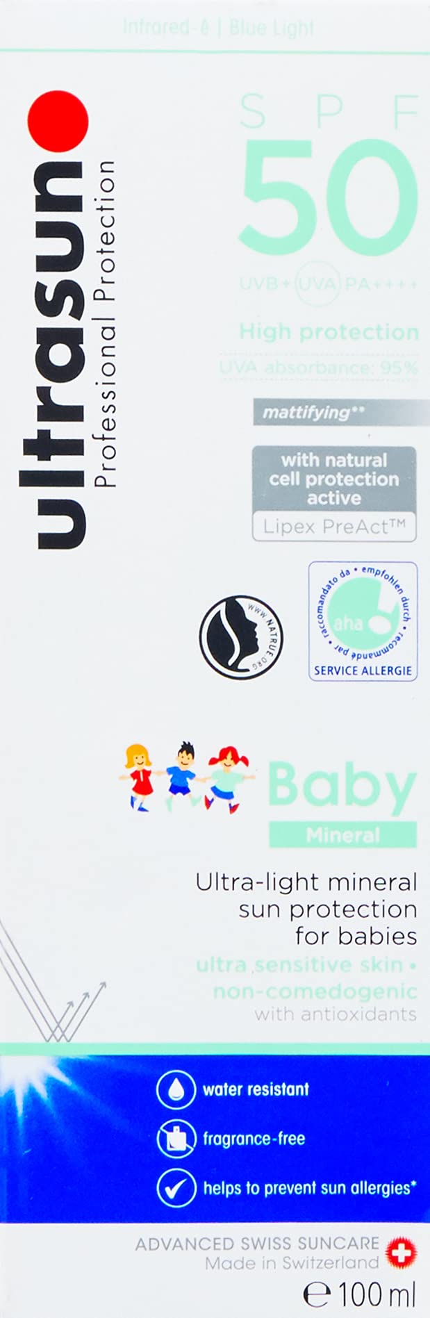 ultrasun-baby-mineral-spf-50-100-ml-mineralischer-baby-sonnenschutz image 2