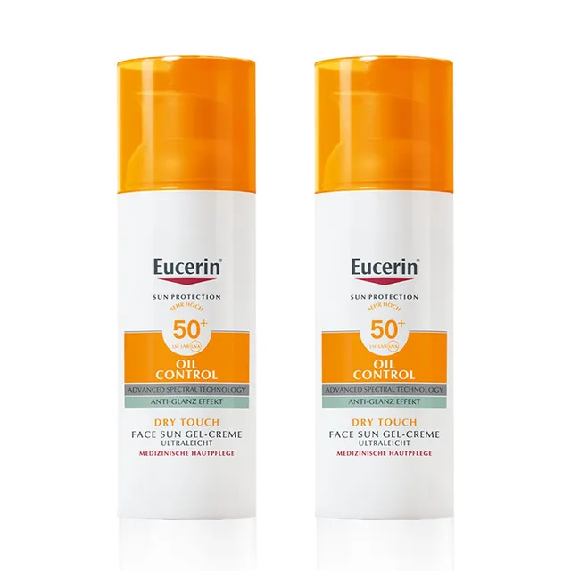 eucerin-oil-control-sun-face-gel-creme-lsf-50-50-ml-2er-set image 1