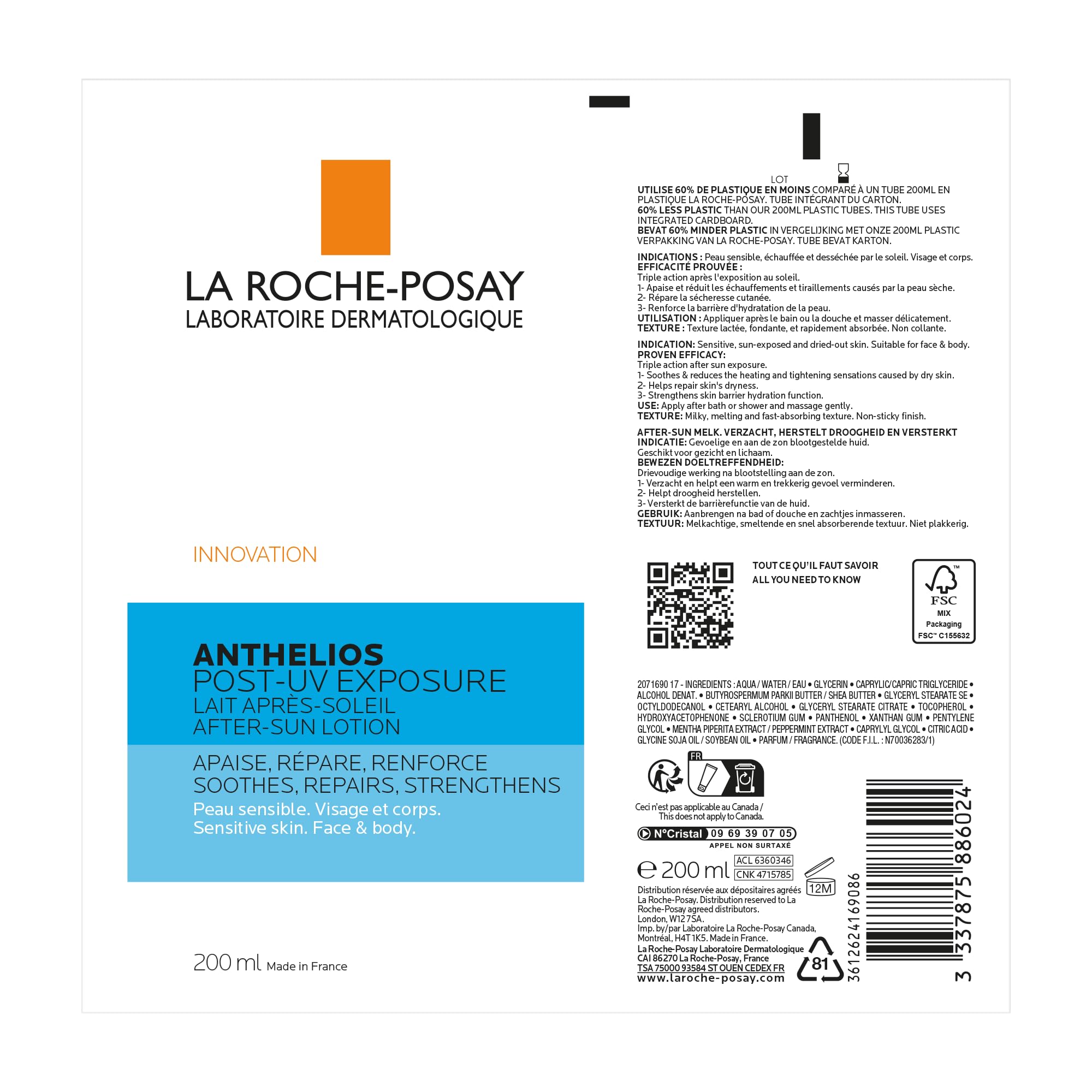 la-roche-posay-anthelios-post-uv-sensitive-after-sun-milch-200-ml image 3