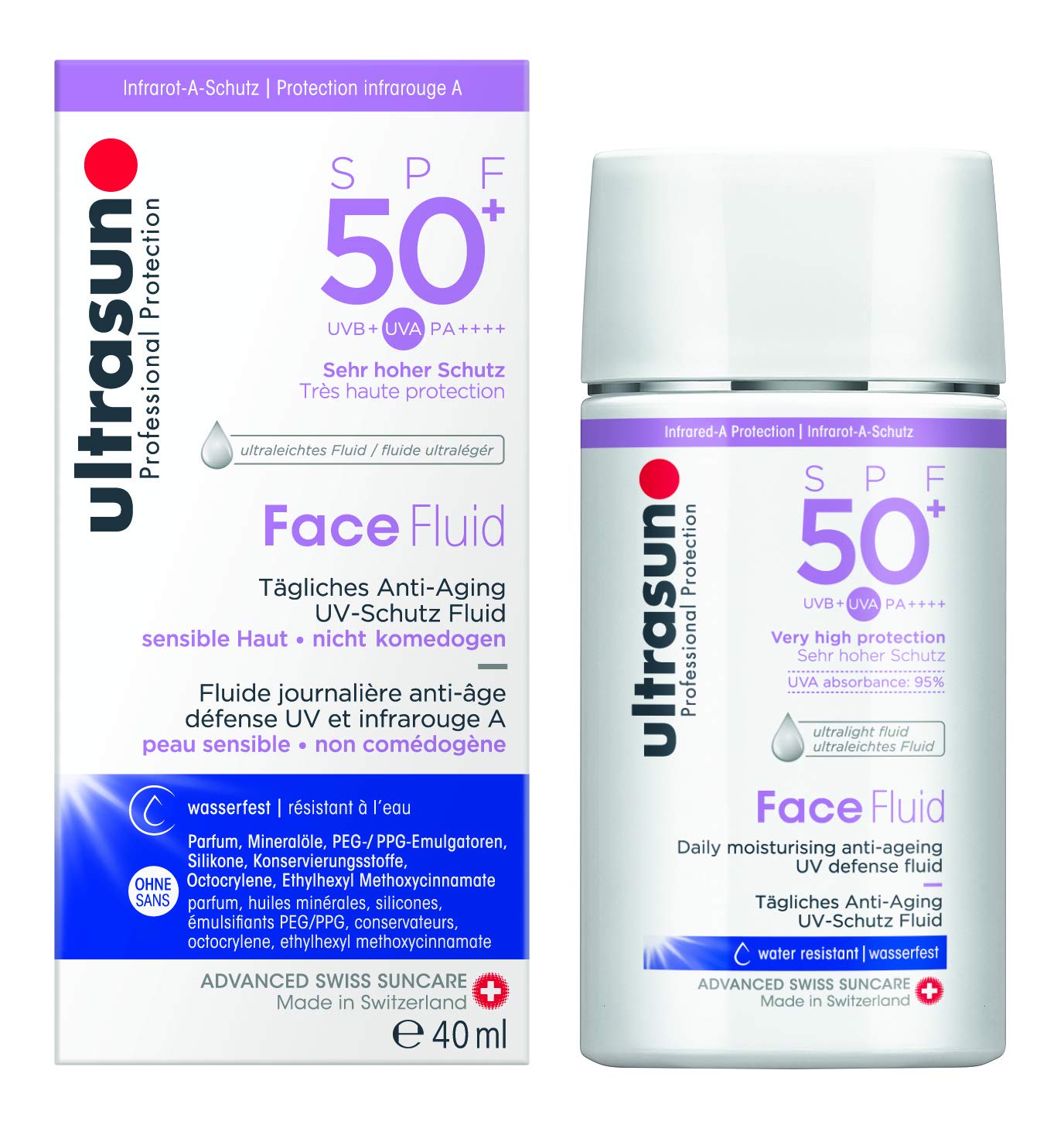 ultrasun-face-fluid-spf-50-40-ml-feuchtigkeitsspendendes-anti-aging-fluid image 1