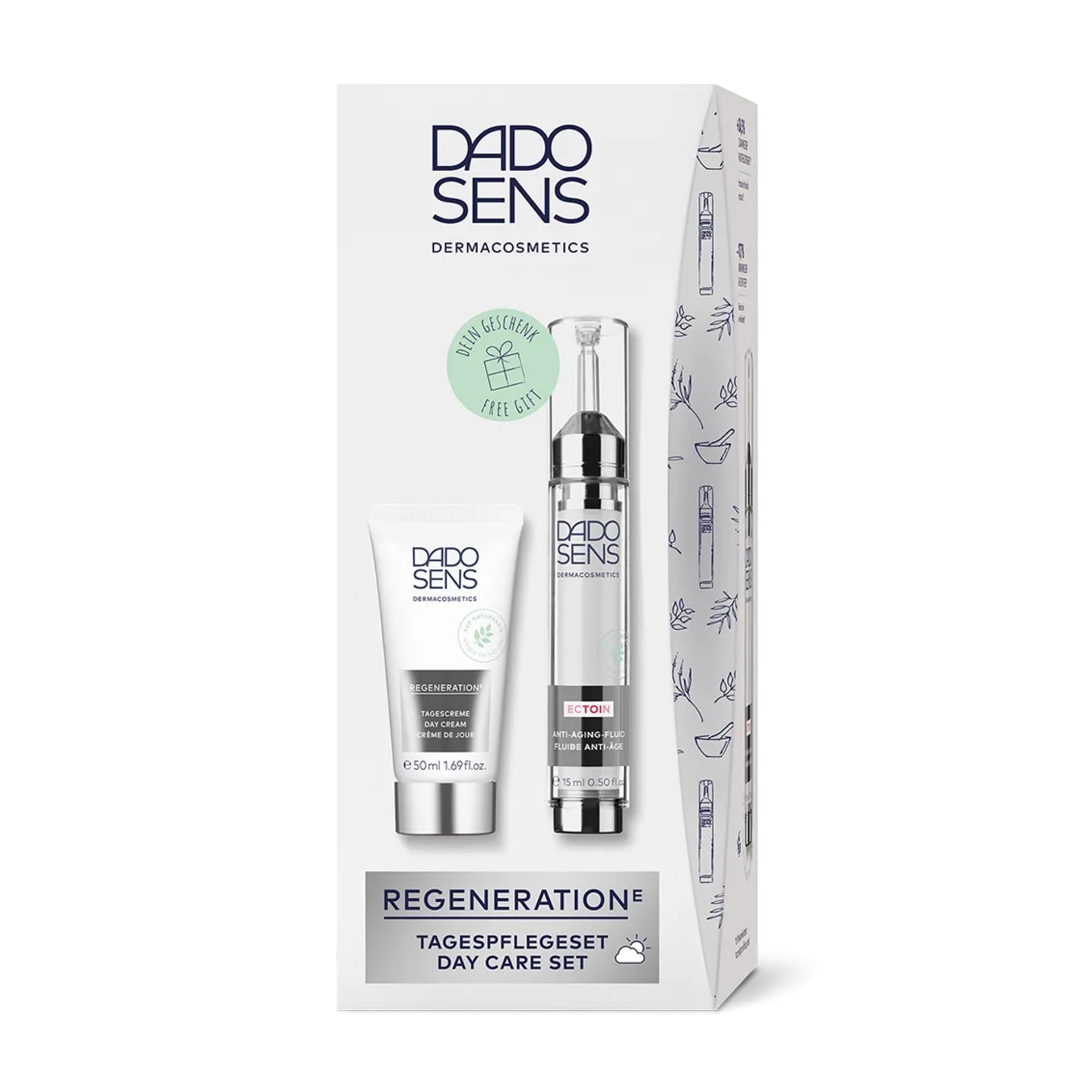 dado-sens-regeneration-e-tagespflegeset-anti-aging-tagescreme-50-ml-ectoin-fluid image 1