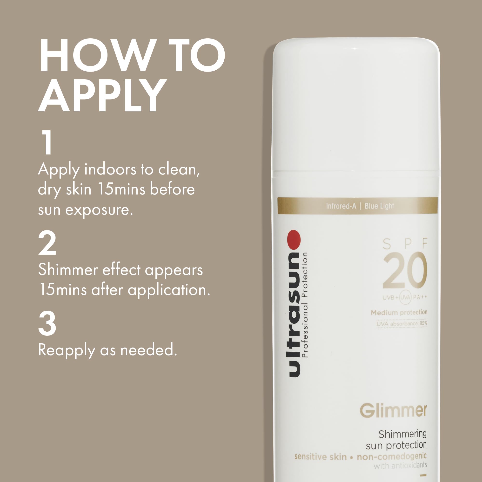 ultrasun-glimmer-sonnenschutz-bodygel-mit-schimmer-lsf-20-150-ml image 5